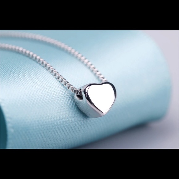 🔹Last 1🔹Dainty Heart Necklace 925 Sterl. Silver - Picture 4 of 8